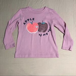 NWT J. Crew Factor Girls Size 2-3 Glittery Apple Long Sleeve Tee